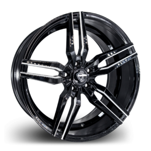m3216 Marquee Luxury Wheel Black Polish Side